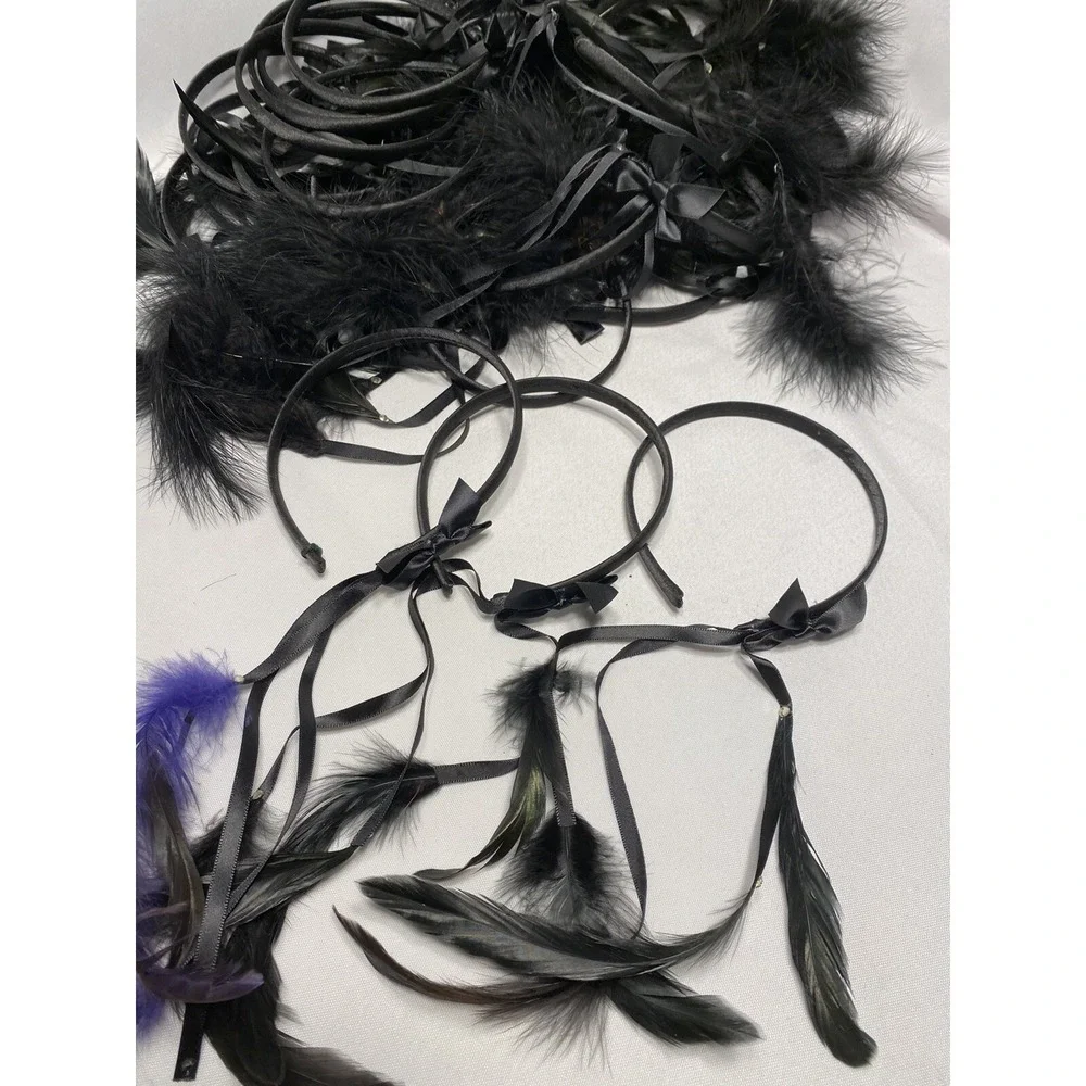 LOT‎ OF 30 girls head bands with feathers